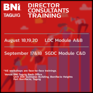 BNI Taguig Director Consultant Trainings