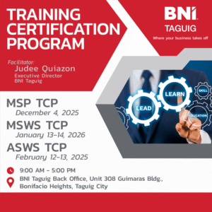 BNI Taguig Training Certification Program