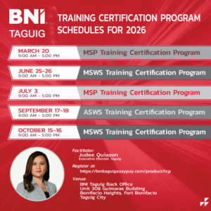 BNI Taguig Training Certification Program