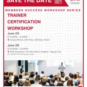 MSWS Trainer Certification Workshop Series